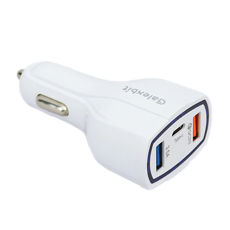شارژر فندکی فست شارژ Galexbit GCH22 QC3.0 7A + کابل میکرو یو اس بی