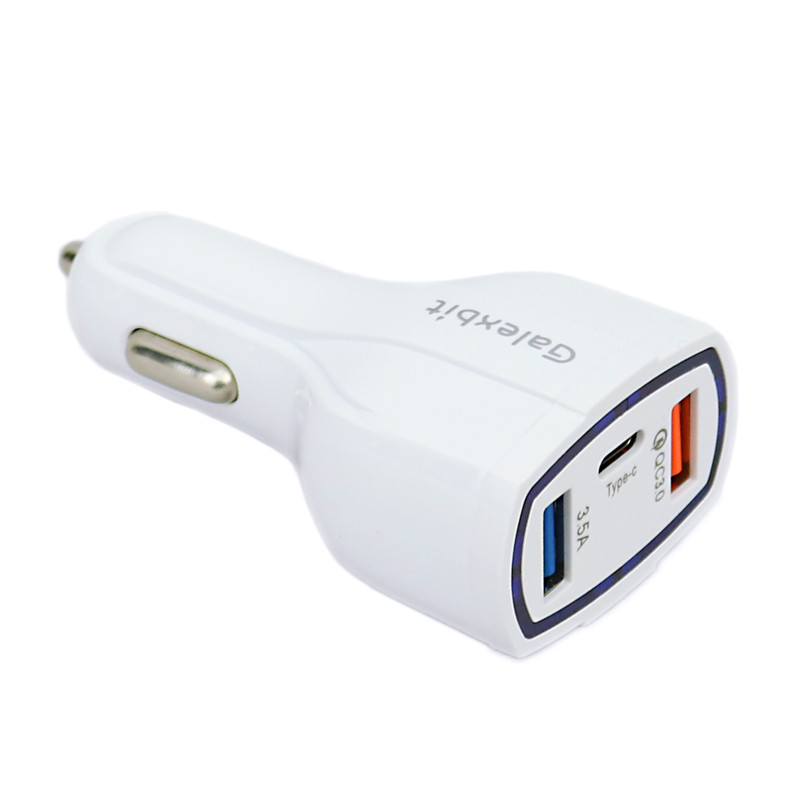 شارژر فندکی فست شارژ Galexbit GCH22 QC3.0 7A PD + کابل میکرو یو اس بی