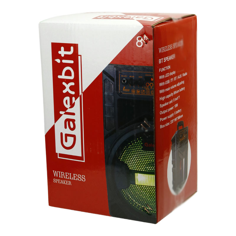 اسپیکر چمدانی بلوتوثی گلکس بیت GS-14 + میکروفون و ریموت کنترل
