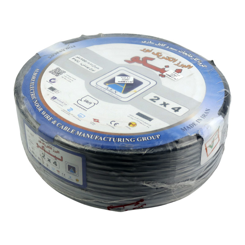کابل برق مسی لینکو LINCO PVC 2*4 100m
