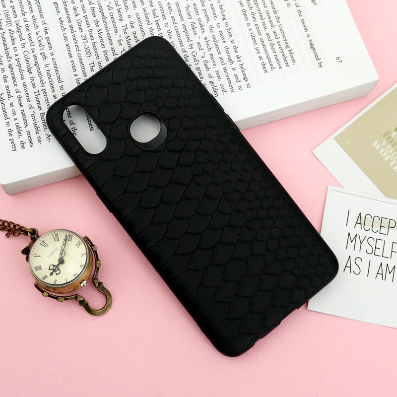 قاب چرمی پوست ماری Samsung Galaxy A10s مشکی