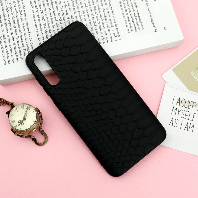 قاب چرمی پوست ماری Samsung Galaxy A30s / A50s مشکی