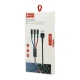 کابل سه سر فست شارژ 2.4 آمپر پرووان PCC280 طول 1 متر