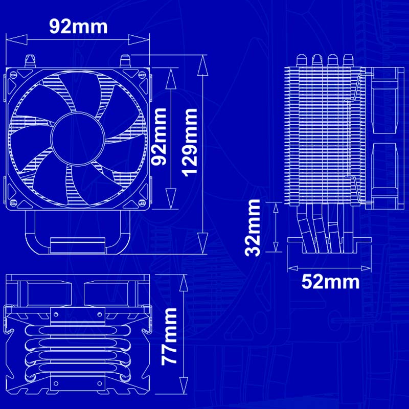 فن خنک کننده CPU ریدمکس RaidMax AC904 ARGB