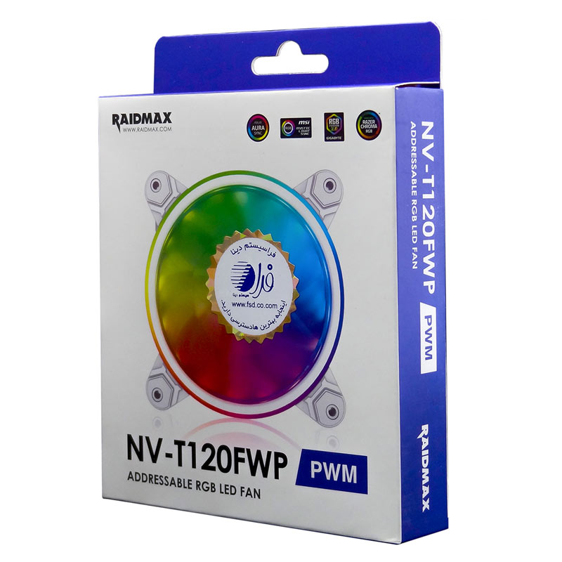 فن کیس ریدمکس 12*12 RaidMax NV-T120FWP ARGB