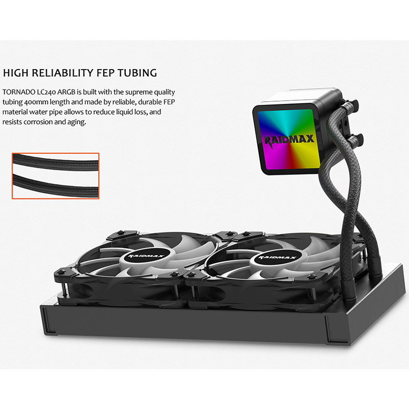 فن خنک کننده CPU ریدمکس Raidmax TORNADO LC240