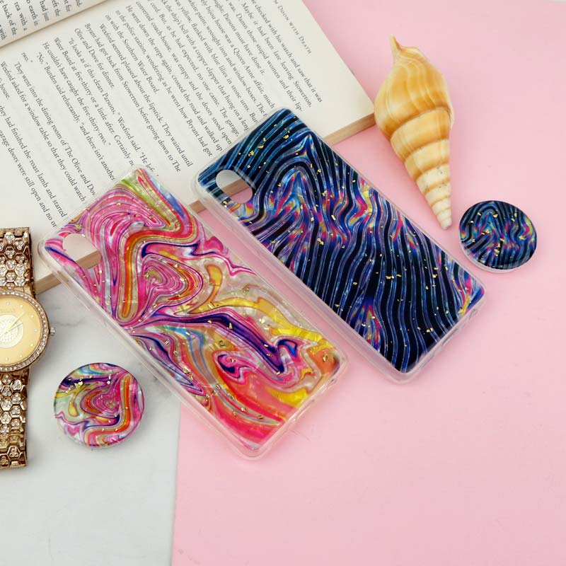 قاب طرحدار رزینی پاپ سوکت دار Samsung Galaxy A01 Core