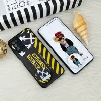 قاب طرحدار محافظ لنزدار کشویی + پاپ سوکت Samsung Galaxy A03s سری F