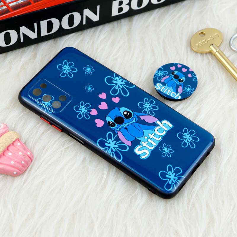 قاب فانتزی طرحدار محافظ لنزدار + پاپ سوکت Samsung Galaxy A03s / A02s سری T
