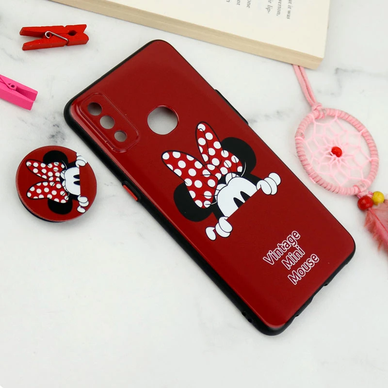 قاب فانتزی طرحدار محافظ لنزدار + پاپ سوکت Samsung Galaxy A10s سری T