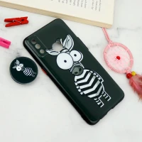 قاب فانتزی طرحدار محافظ لنزدار + پاپ سوکت Samsung Galaxy A10s سری T