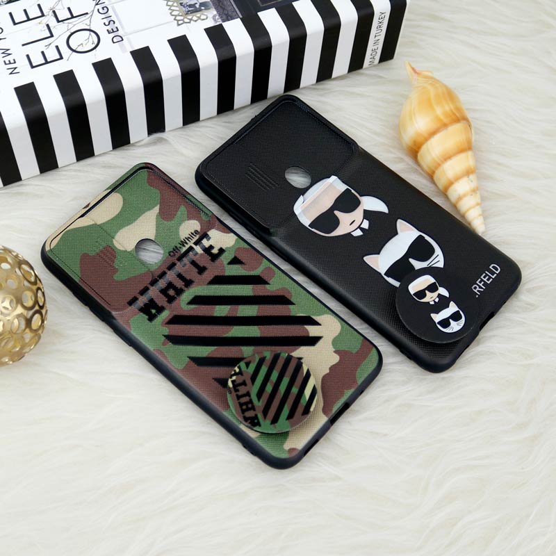 قاب طرحدار محافظ لنزدار کشویی + پاپ سوکت Samsung Galaxy A11 سری F