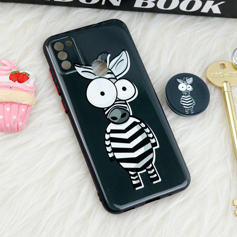 قاب فانتزی طرحدار محافظ لنزدار + پاپ سوکت Samsung Galaxy A11 سری T