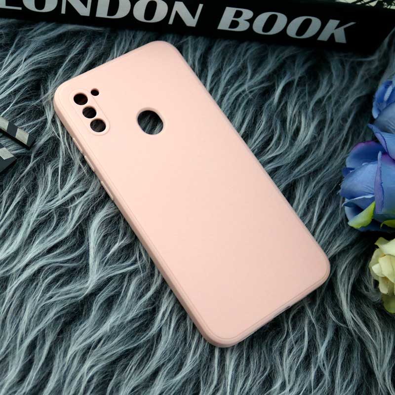 قاب طرح سیلیکونی داخل موکت محافظ لنزدار Samsung Galaxy A11