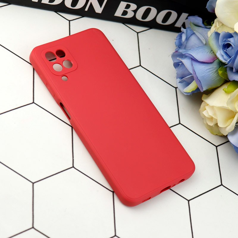 قاب طرح سیلیکونی داخل موکت محافظ لنزدار Samsung Galaxy A12