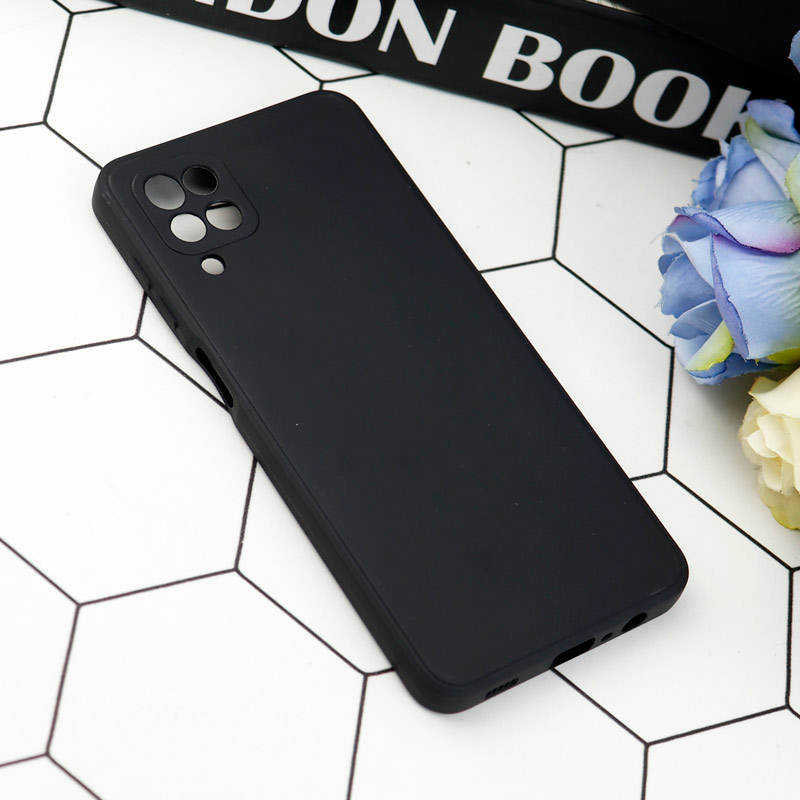 قاب طرح سیلیکونی داخل موکت محافظ لنزدار Samsung Galaxy A12