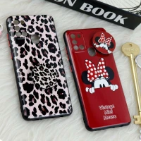 قاب فانتزی طرحدار محافظ لنزدار + پاپ سوکت Samsung Galaxy A21s سری T