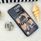قاب طرحدار محافظ لنزدار کشویی + پاپ سوکت Samsung Galaxy A22 4G سری F