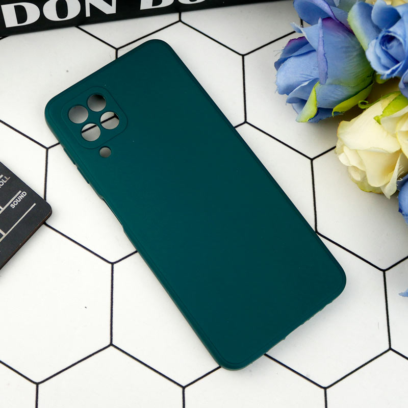 قاب طرح سیلیکونی داخل موکت محافظ لنزدار Samsung Galaxy A22 4G