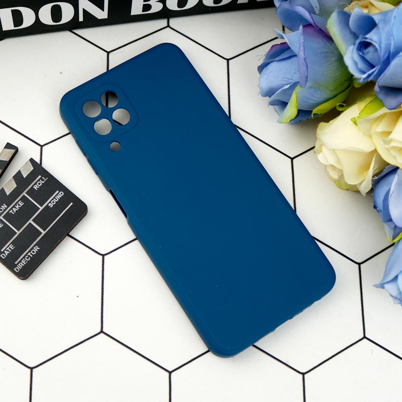 قاب طرح سیلیکونی داخل موکت محافظ لنزدار Samsung Galaxy A22 4G