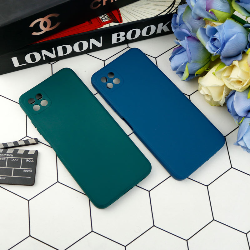 قاب طرح سیلیکونی داخل موکت محافظ لنزدار Samsung Galaxy A22 5G