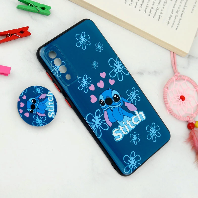 قاب فانتزی طرحدار محافظ لنزدار + پاپ سوکت Samsung Galaxy A30s / A50s سری T