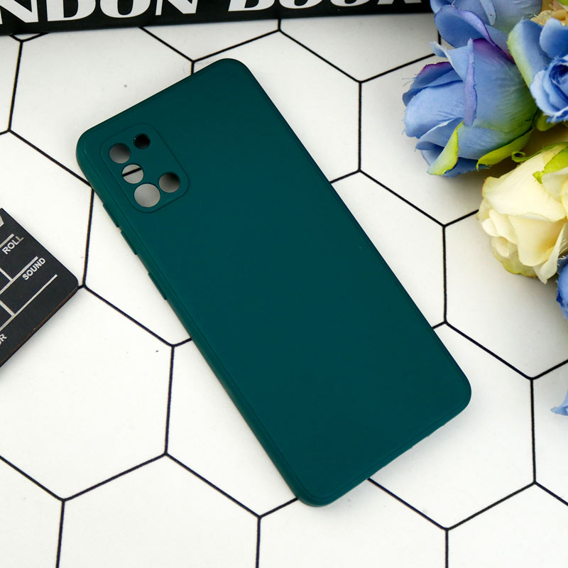 قاب طرح سیلیکونی داخل موکت محافظ لنزدار Samsung Galaxy A31