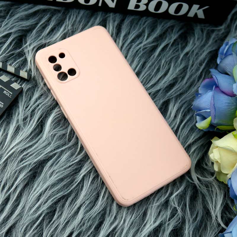 قاب طرح سیلیکونی داخل موکت محافظ لنزدار Samsung Galaxy A31