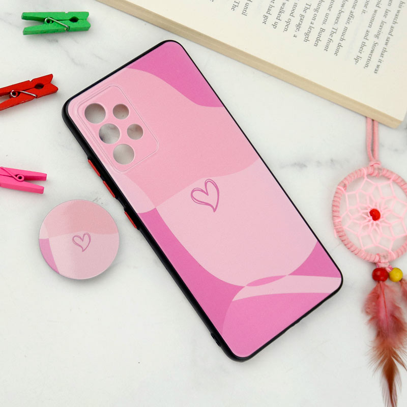 قاب فانتزی طرحدار محافظ لنزدار + پاپ سوکت Samsung Galaxy A32 4G سری T