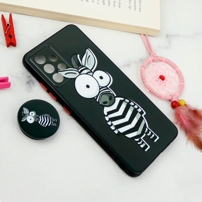 قاب فانتزی طرحدار محافظ لنزدار + پاپ سوکت Samsung Galaxy A32 4G سری T