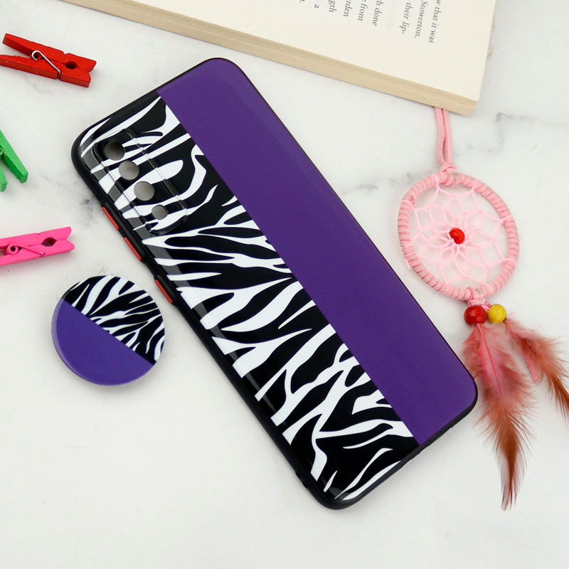 قاب فانتزی طرحدار محافظ لنزدار + پاپ سوکت Samsung Galaxy A70 سری T