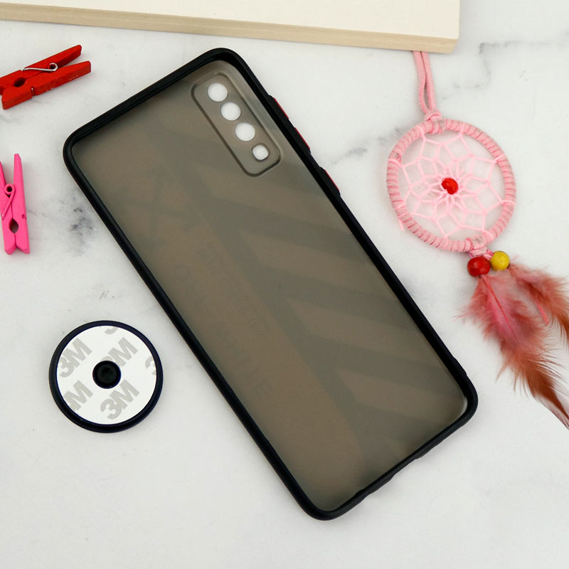 قاب فانتزی طرحدار محافظ لنزدار + پاپ سوکت Samsung Galaxy A70 سری T