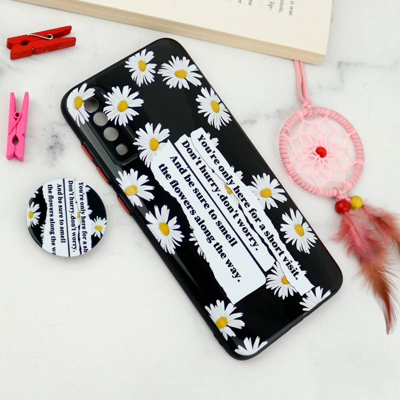 قاب فانتزی طرحدار محافظ لنزدار + پاپ سوکت Samsung Galaxy A70 سری T