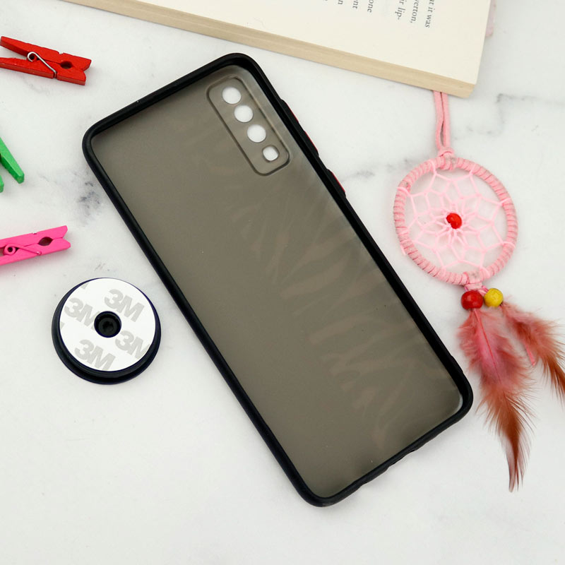 قاب فانتزی طرحدار محافظ لنزدار + پاپ سوکت Samsung Galaxy A70 سری T