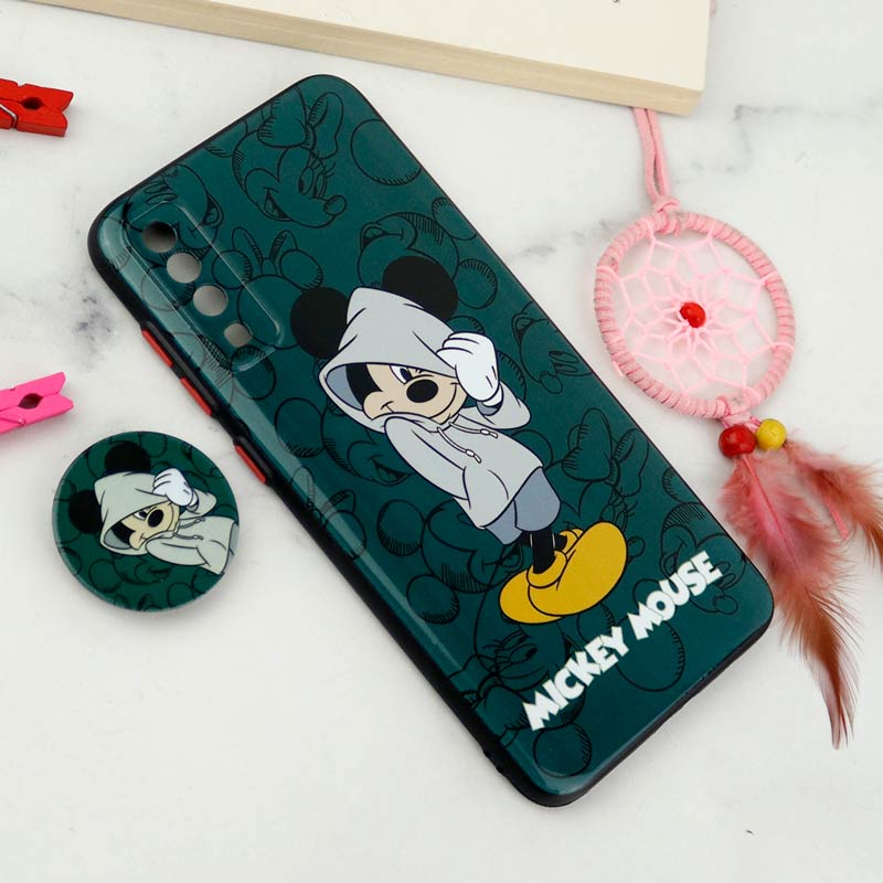 قاب فانتزی طرحدار محافظ لنزدار + پاپ سوکت Samsung Galaxy A70 سری T