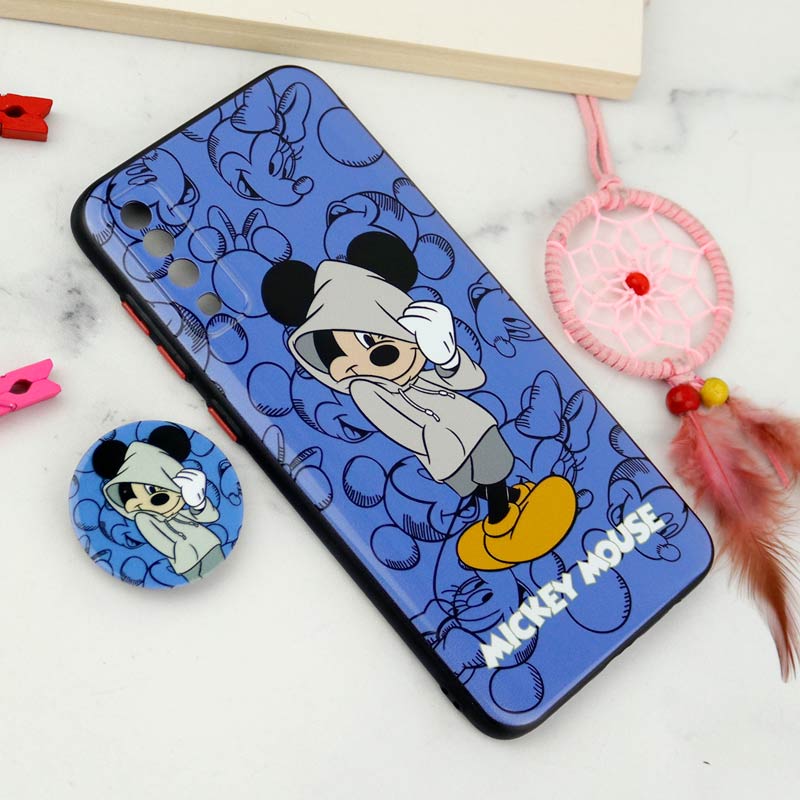 قاب فانتزی طرحدار محافظ لنزدار + پاپ سوکت Samsung Galaxy A70 سری T