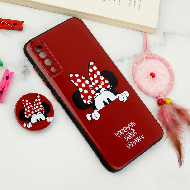 قاب فانتزی طرحدار محافظ لنزدار + پاپ سوکت Samsung Galaxy A70 سری T