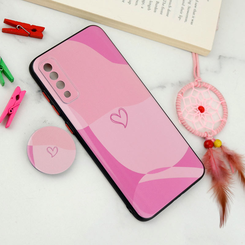 قاب فانتزی طرحدار محافظ لنزدار + پاپ سوکت Samsung Galaxy A70 سری T