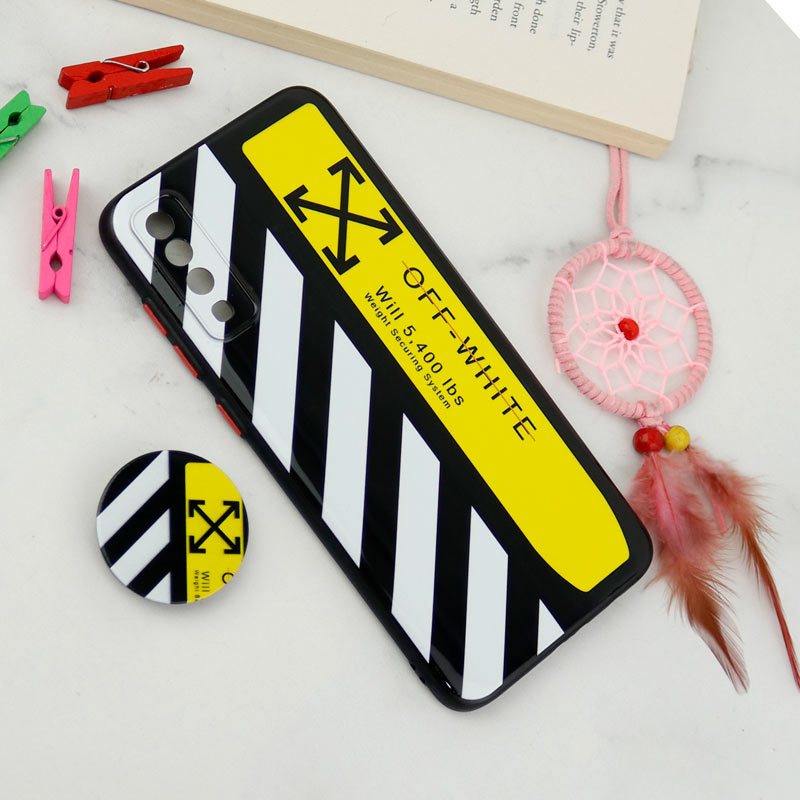 قاب فانتزی طرحدار محافظ لنزدار + پاپ سوکت Samsung Galaxy A70 سری T