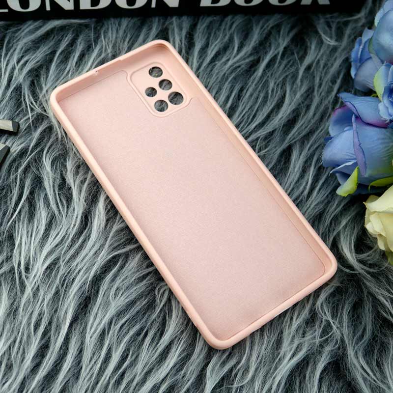 قاب طرح سیلیکونی داخل موکت محافظ لنزدار Samsung Galaxy A71