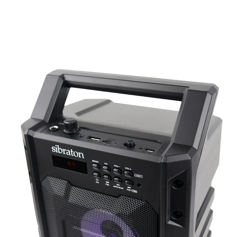اسپیکر چمدانی بلوتوثی رم و فلش خور Sibraton S-BS815 + ریموت کنترل