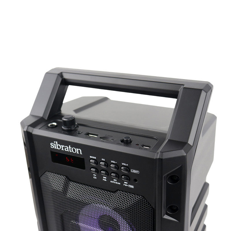 اسپیکر چمدانی بلوتوثی رم و فلش خور Sibraton S-BS815 + ریموت کنترل