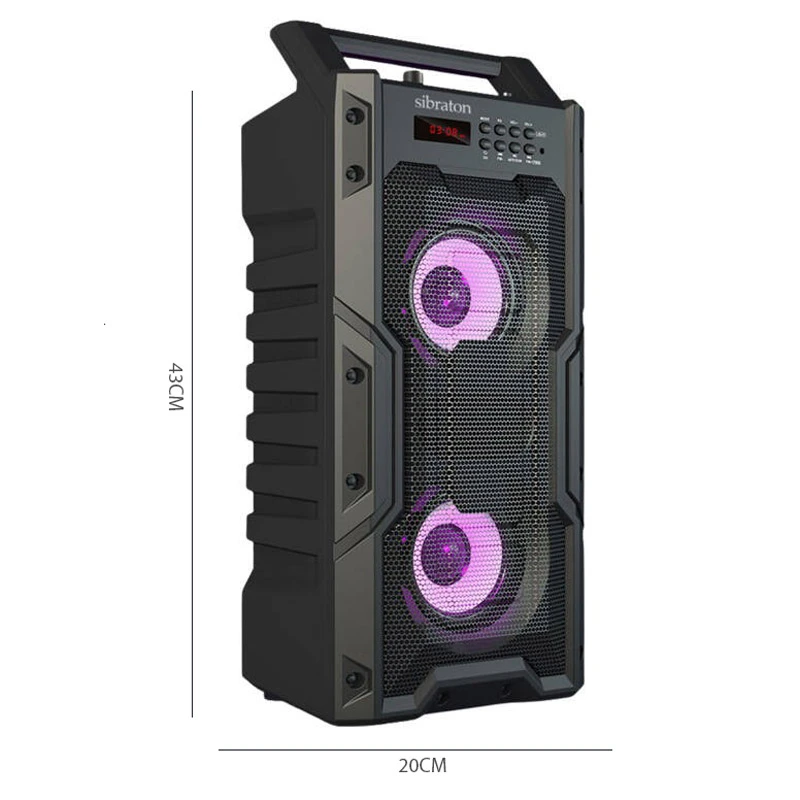 اسپیکر چمدانی بلوتوثی رم و فلش خور Sibraton S-BS815 + ریموت کنترل