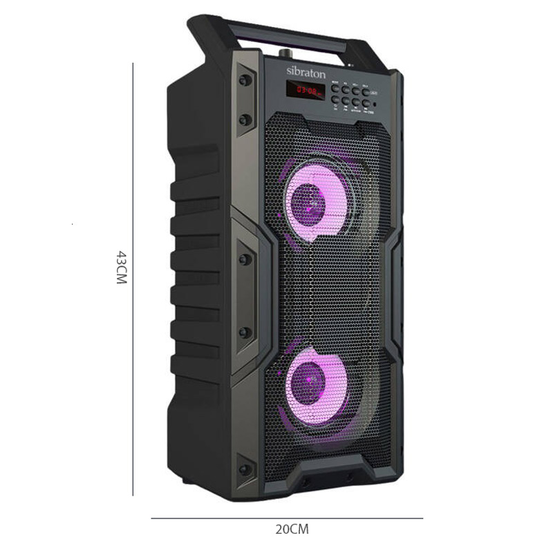اسپیکر چمدانی بلوتوثی رم و فلش خور Sibraton S-BS815 + ریموت کنترل