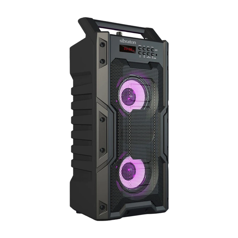 اسپیکر چمدانی بلوتوثی رم و فلش خور Sibraton S-BS815 + ریموت کنترل