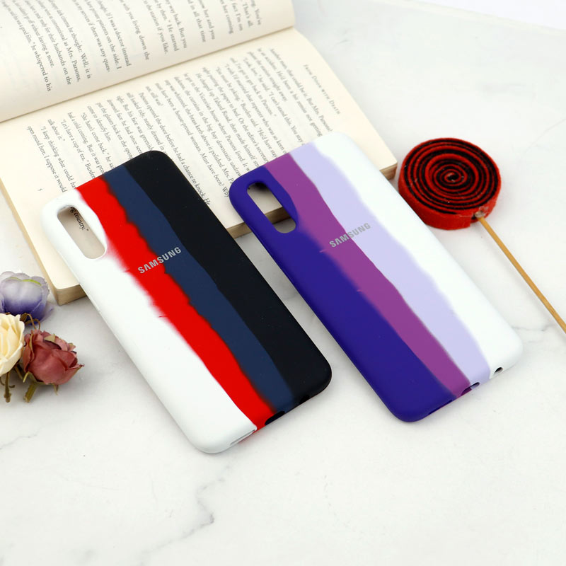 قاب سیلیکونی اورجینال رنگین کمانی Samsung Galaxy A70