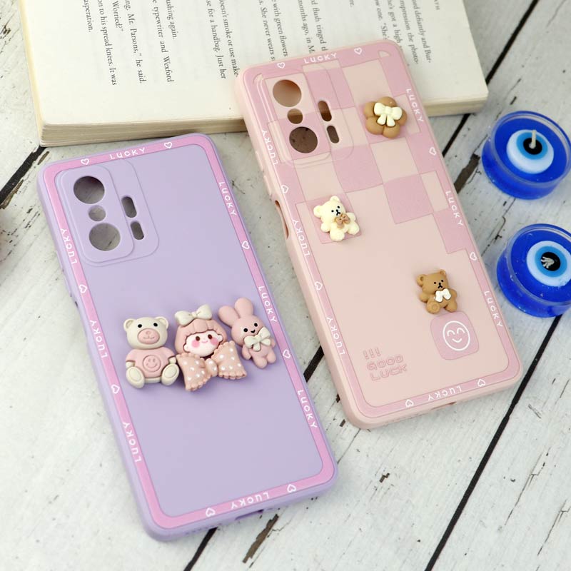 قاب سیلیکونی عروسکی محافظ لنزدار Xiaomi 11T / 11T Pro