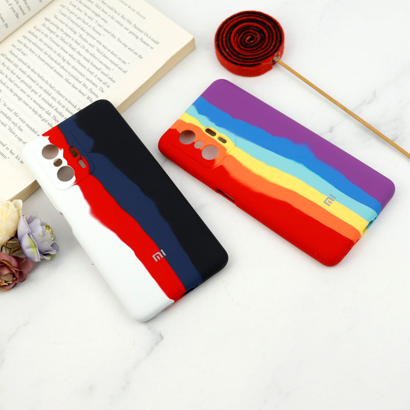 قاب سیلیکونی اورجینال رنگین کمانی محافظ لنزدار Xiaomi 11T / 11T Pro