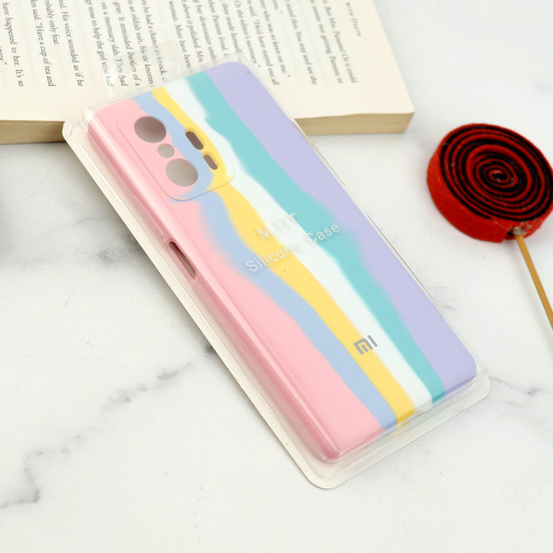 قاب سیلیکونی اورجینال رنگین کمانی محافظ لنزدار Xiaomi 11T / 11T Pro