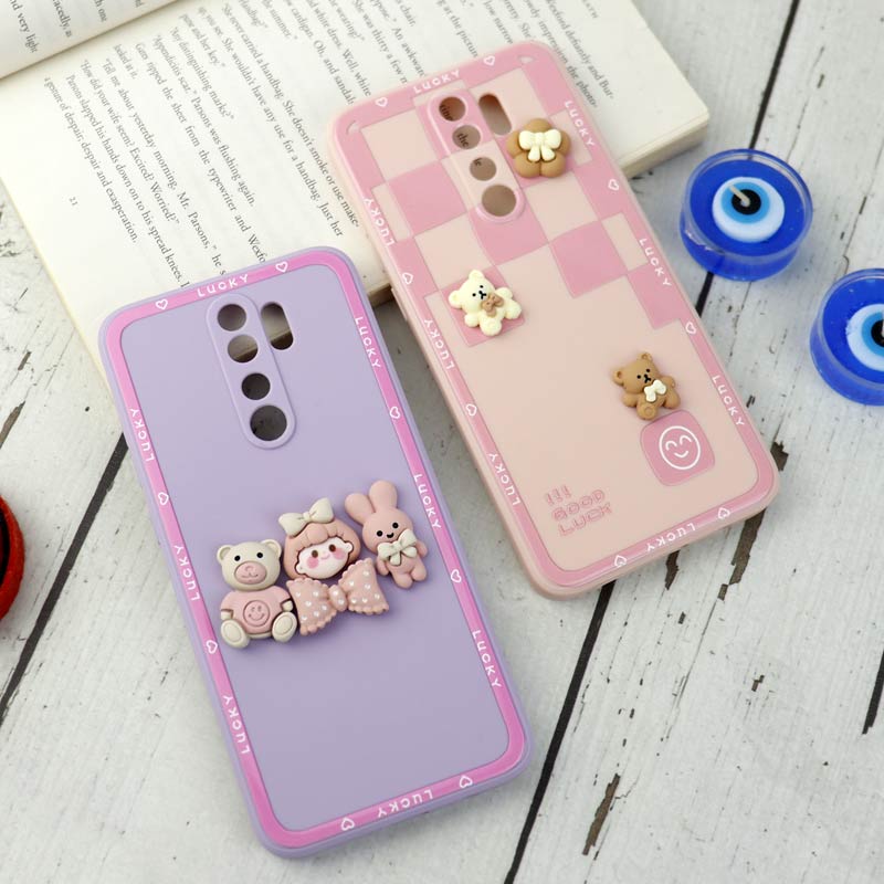 قاب سیلیکونی عروسکی محافظ لنزدار Xiaomi Redmi Note 8 Pro